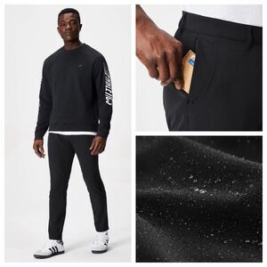 Fabletics THE ONLY Pants Mens XL Black Slim-Fit Athletic Stretch Everyday Chinos